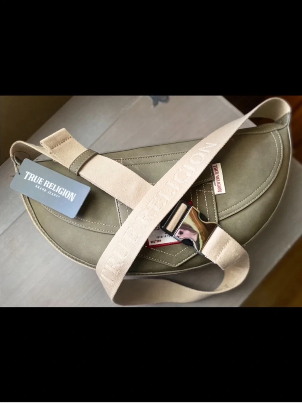 NWT True Religion Utility Hobo Bag w/ Shoulder Crossbody Strap HorseShoe